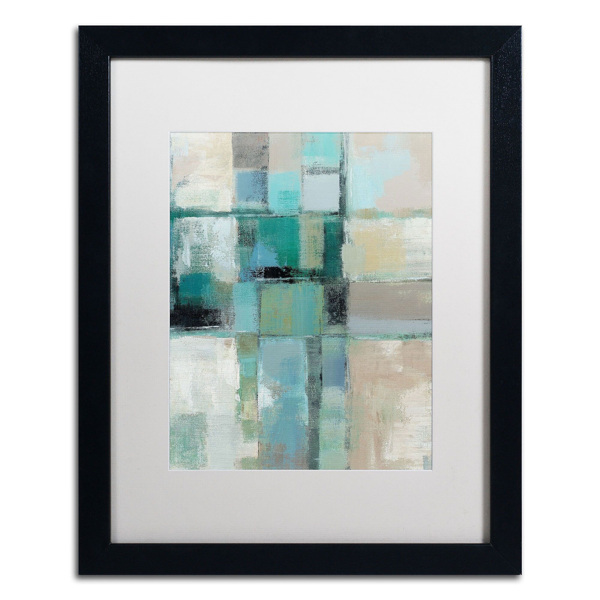 Trademark Fine Art WAP0131-B1620MF Island Hues Crop II by Silvia Vassileva 20x16 FRM Art, WHT MTD