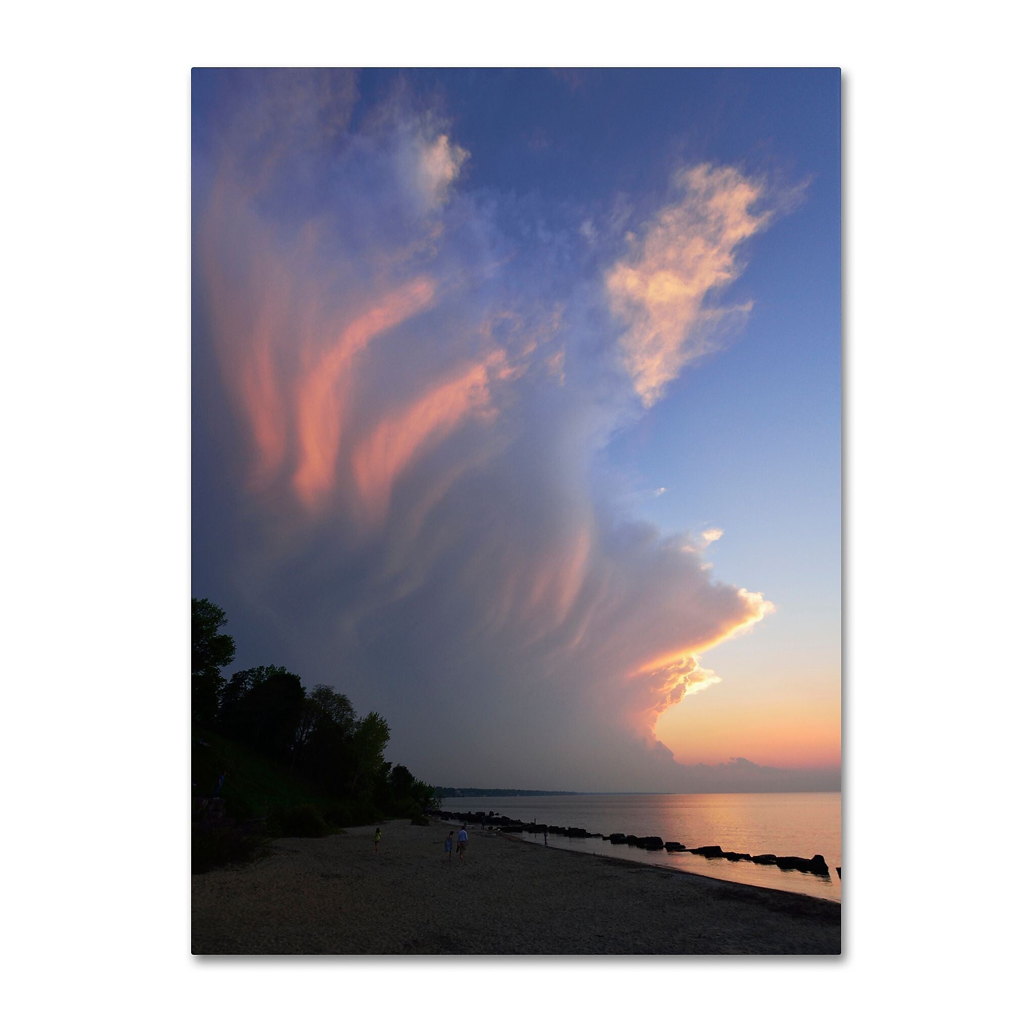 Trademark Fine Art KS0150-C3547GG Developing Sunset Storm" by Kurt Shaffer 35" x 47" Frameless Art