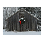 Trademark Fine Art KS0161-C3547GG "Christmas Barn in the Snow" by Kurt Shaffer 35" x 47" FRMLS Art