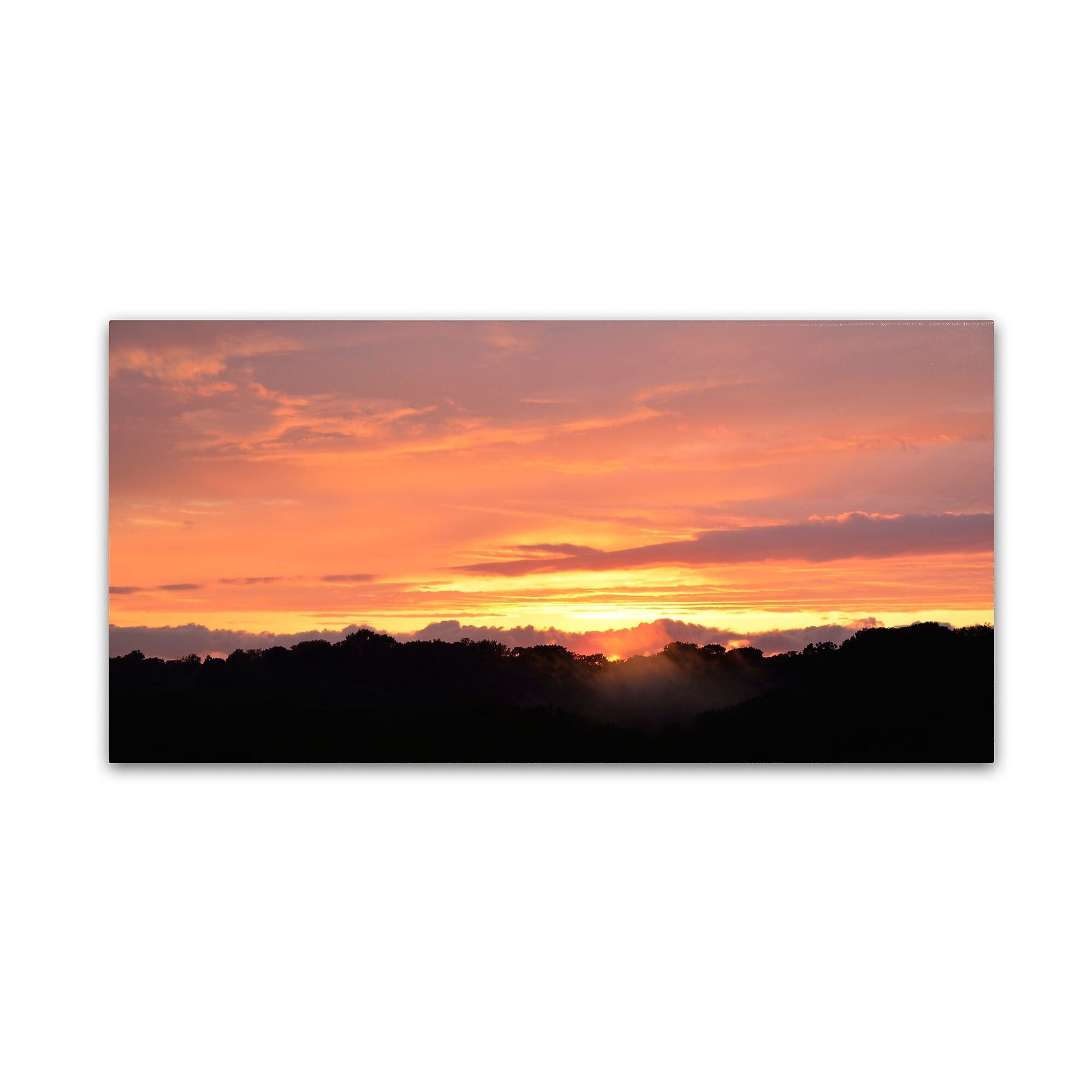 Trademark Fine Art KS0188-C2447GG "Valley Sunset" by Kurt Shaffer 24" x 47" Frameless Art