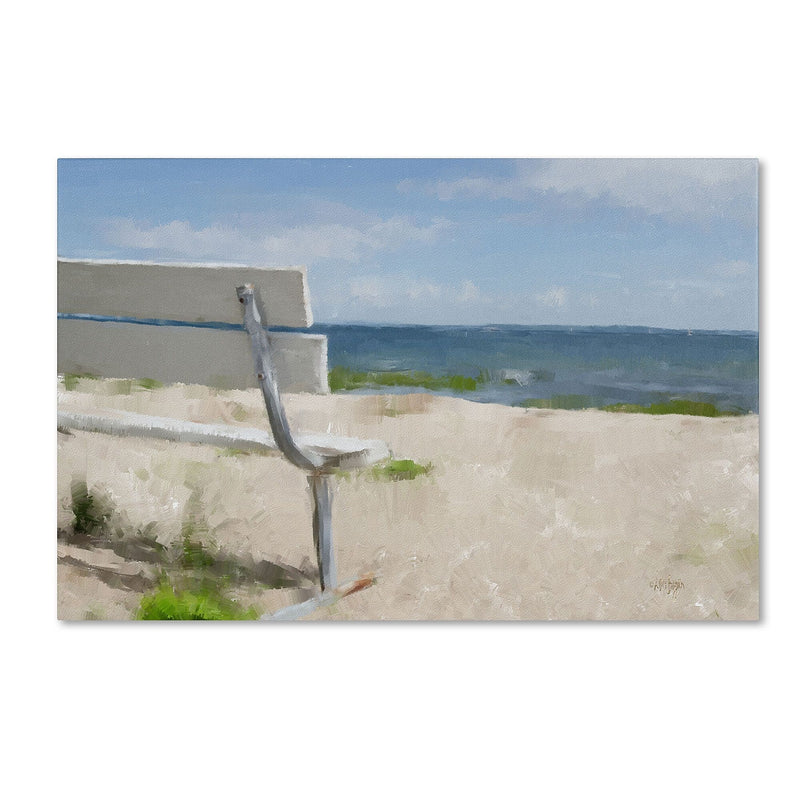 Trademark Fine Art LBR0242-C2232GG "Beach on Long Island Sound" by Lois Bryan 22" x 32" FRMLS Art