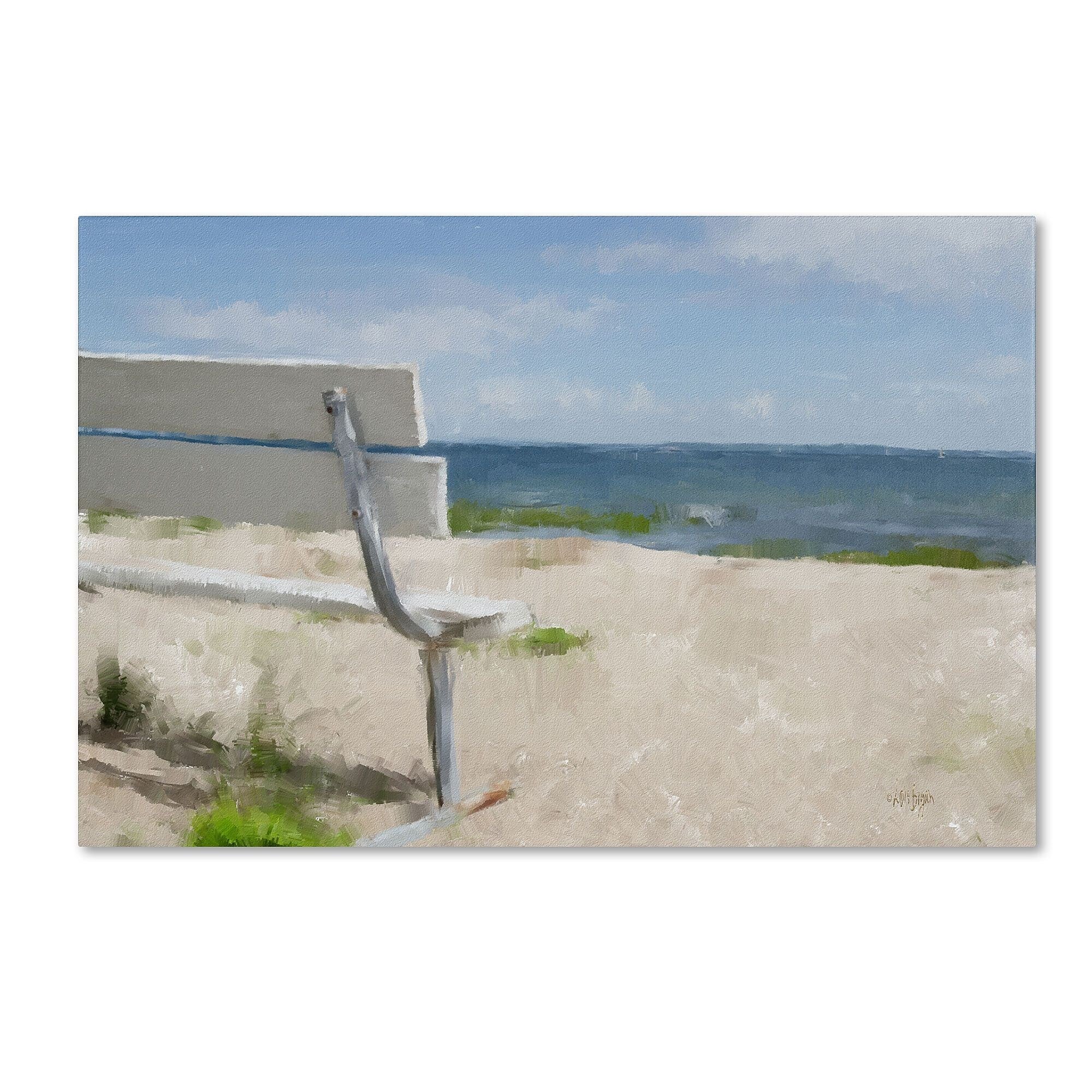 Trademark Fine Art LBR0242-C3047GG "Beach on Long Island Sound" by Lois Bryan 30" x 47" FRMLS Art
