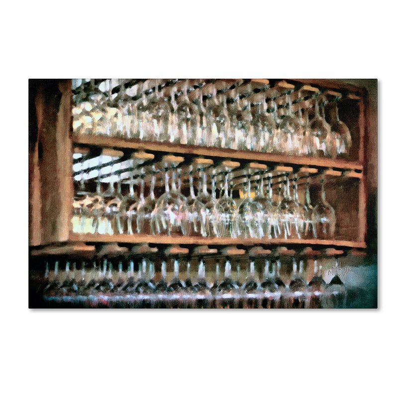 Trademark Fine Art Drinks on the House in Salmon and Turquoise by Lois Bryan 12x19 FRMLS Art