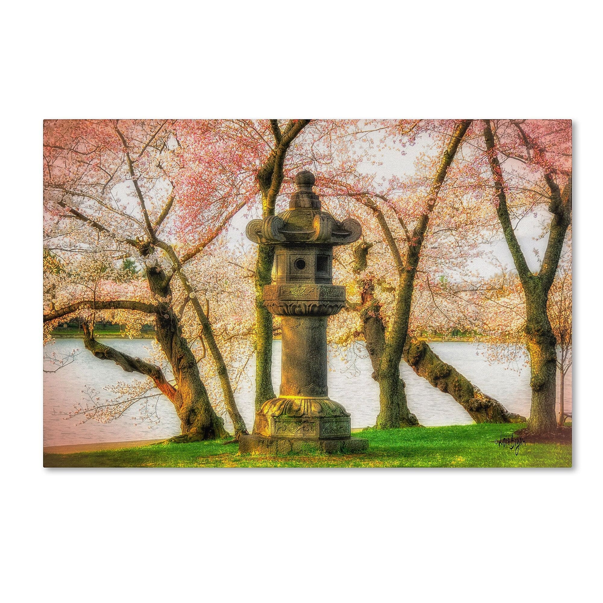 Trademark Fine Art LBR0268-C1219GG "Japanese Stone Lantern" by Lois Bryan 12" x 19" Frameless Art