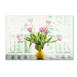 Trademark Fine Art LBR0278-C2232GG "Pink Tulips in the Window" by Lois Bryan 22" x 32" Frameless Art