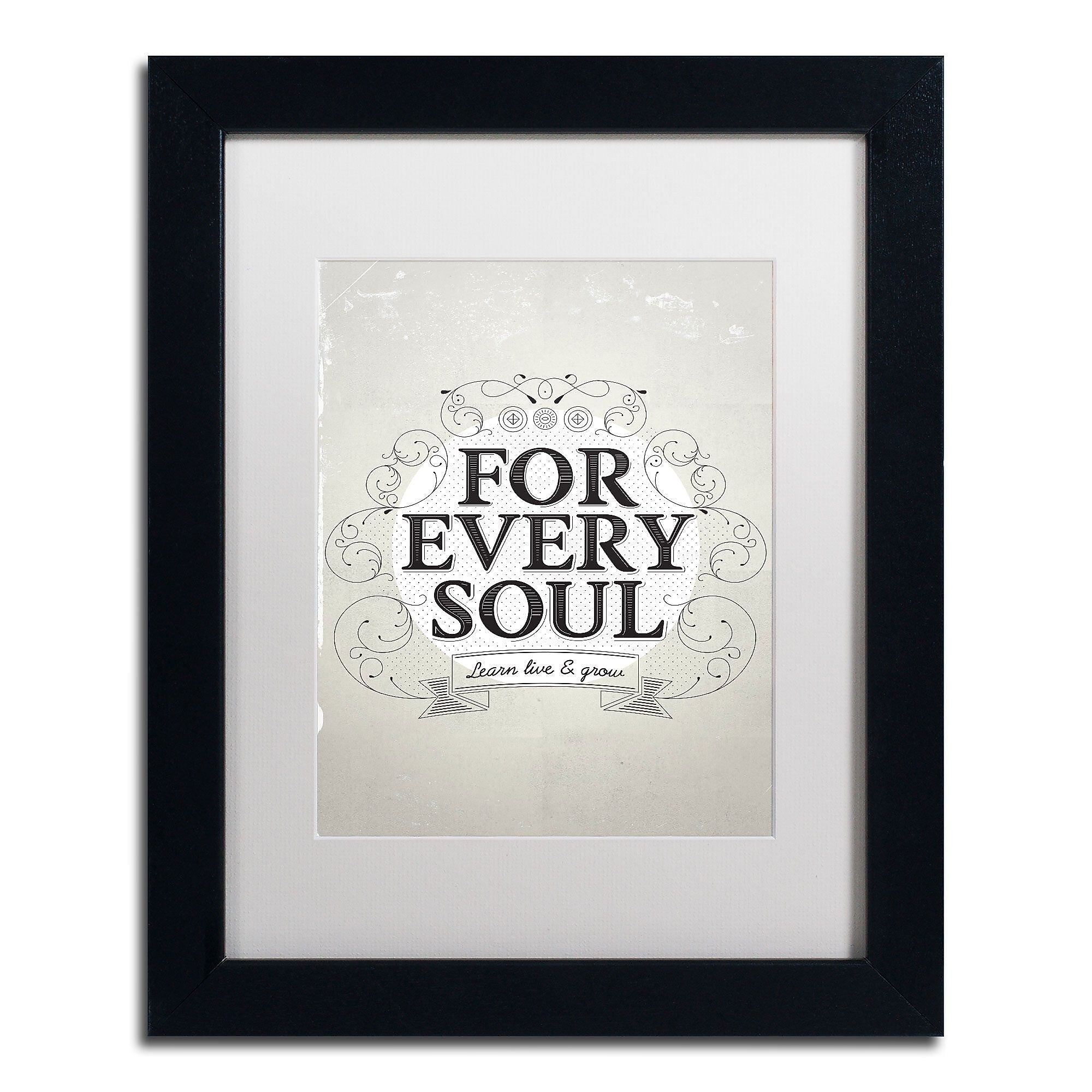 Trademark Fine Art ALI0604-B1114MF "Every Soul" by Kavan & Co 14" x 11" Framed Art, White Matted