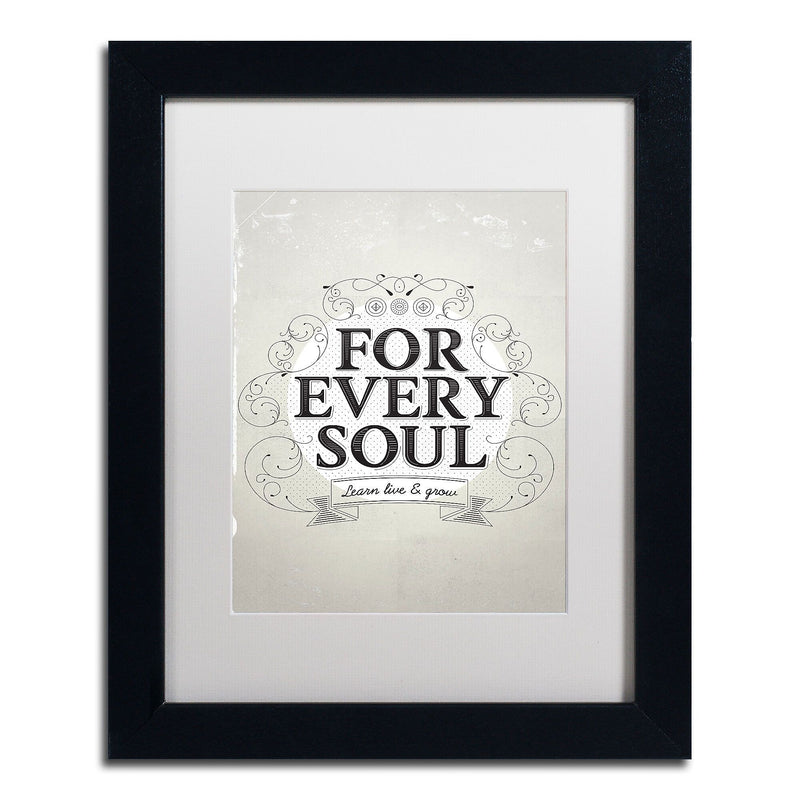 Trademark Fine Art ALI0604-B1114MF "Every Soul" by Kavan & Co 14" x 11" Framed Art, White Matted
