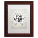 Trademark Fine Art ALI0604-W1114MF "Every Soul" by Kavan & Co 14" x 11" Framed Art, White Matted