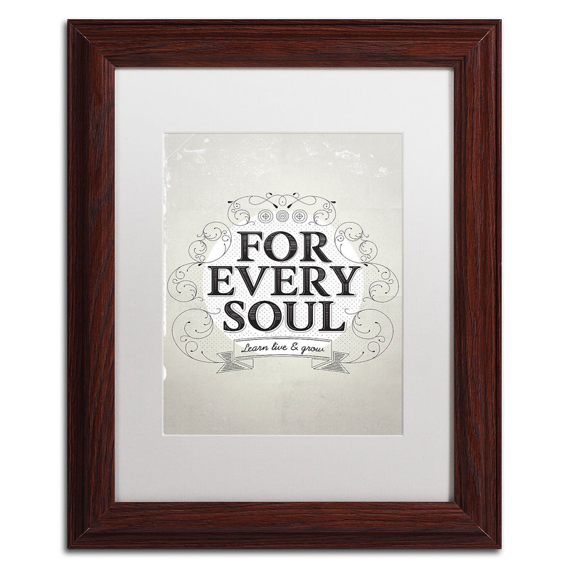 Trademark Fine Art ALI0604-W1114MF "Every Soul" by Kavan & Co 14" x 11" Framed Art, White Matted