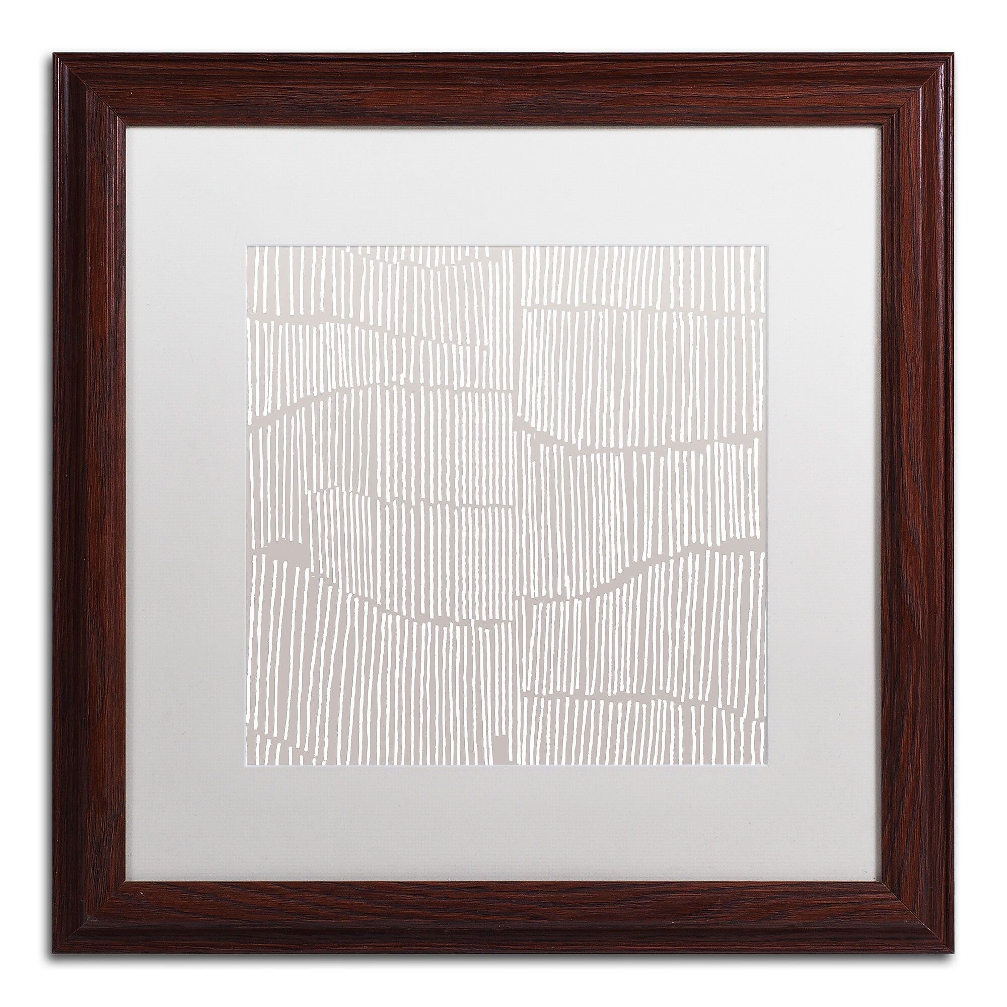 Trademark Fine Art ALI0617-W1616MF "Spaces Between I" by Kavan & Co 16" x 16" Framed Art, WHT MTD
