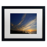 Trademark Fine Art KS0154-B1620MF "Sweeping Sunset" by Kurt Shaffer 16" x 20" Framed Art, WHT MTD