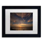 Trademark Fine Art Another Amazing Sunset on Lake Erie by Kurt Shaffer 11x14 FRM Art, WHT MTD (KS0168-B1114MF)