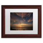 Trademark Fine Art Another Amazing Sunset on Lake Erie by Kurt Shaffer 11x14 FRM Art, WHT MTD (KS0168-W1114MF)