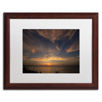 Trademark Fine Art Another Amazing Sunset on Lake Erie by Kurt Shaffer 16x20 FRM Art, WHT MTD (KS0168-W1620MF)