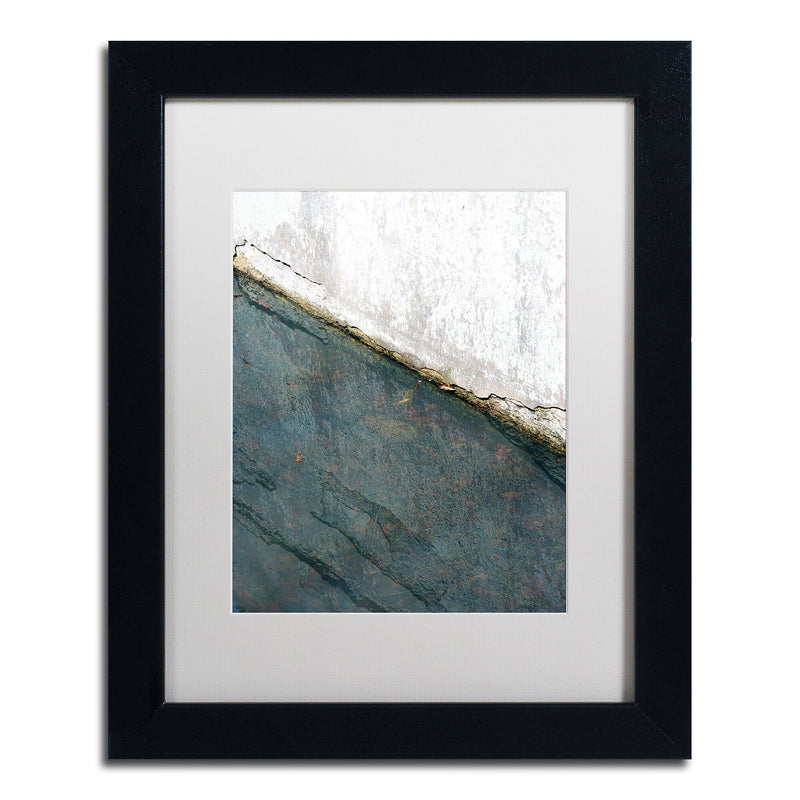 Trademark Fine Art KS0183-B1114MF "Lock Abstract" by Kurt Shaffer 14" x 11" Framed Art, White Matted