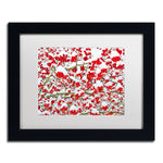 Trademark Fine Art KS0190-B1114MF inter Berries in the Snow by Kurt Shaffer 11x14 FRM Art, WHT MTD