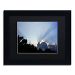 Trademark Fine Art KS0167-B1114BMF "Inspirational Sky" by Kurt Shaffer 11" x 14" Framed Art, BLK MTD