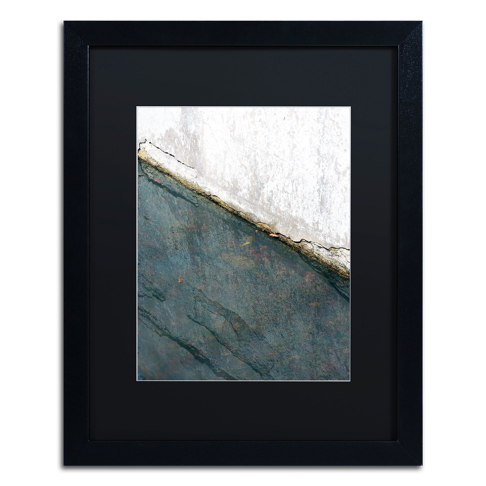 Trademark Fine Art KS0183-B1620BMF "Lock Abstract" by Kurt Shaffer 20" x 16" Framed Art, BLK MTD
