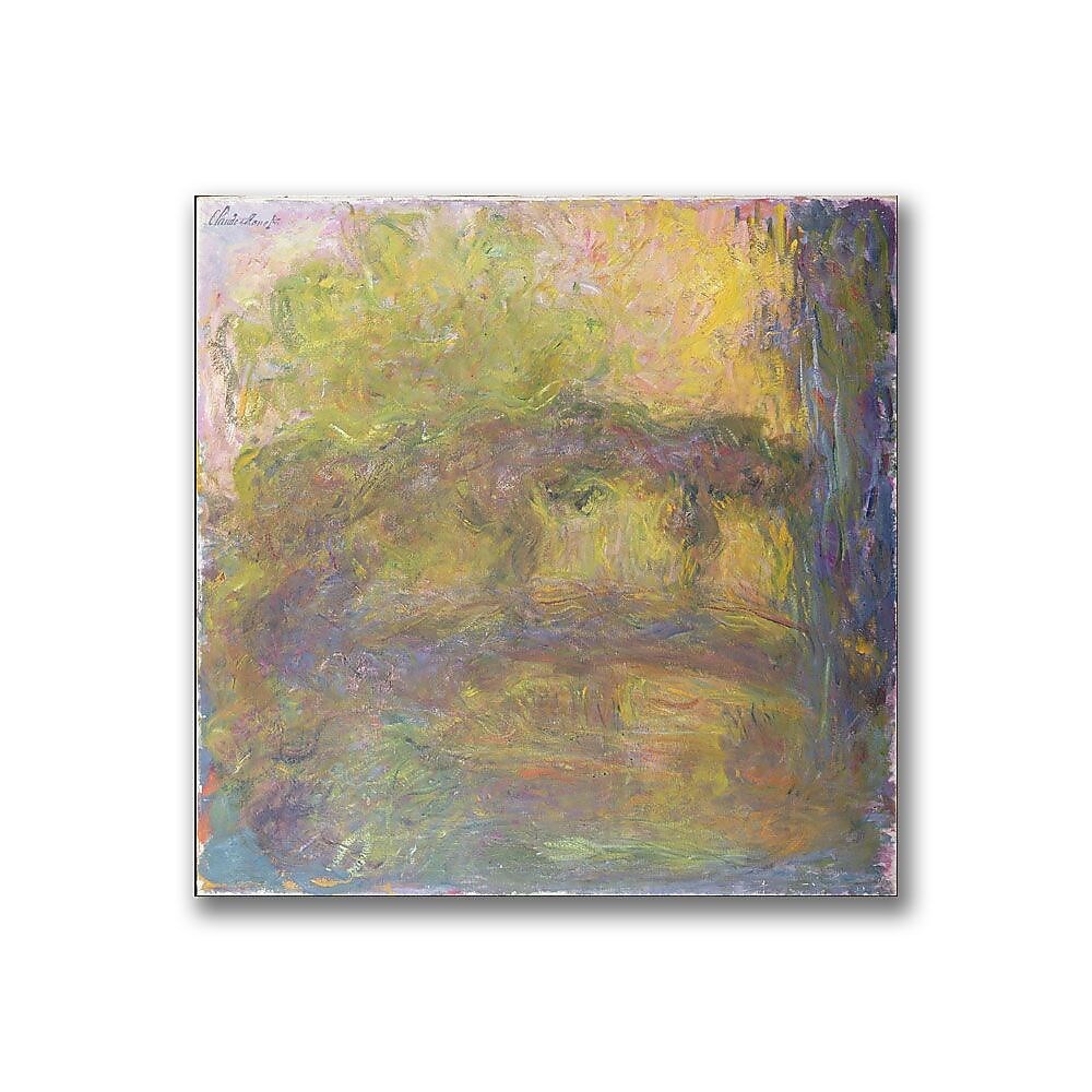 Trademark Fine Art BL0491-C3535GG "The Japanese Bridge 1918-24" by Claude Monet 35" x 35" FRMLS Art