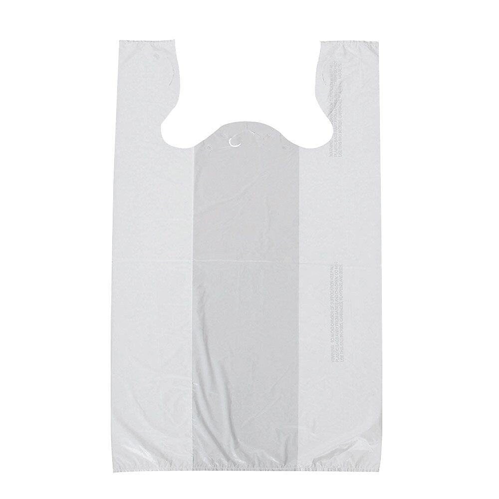 11 1/2" x 08" x 18" White T-Shirt Bags, 1000/Case (1618)