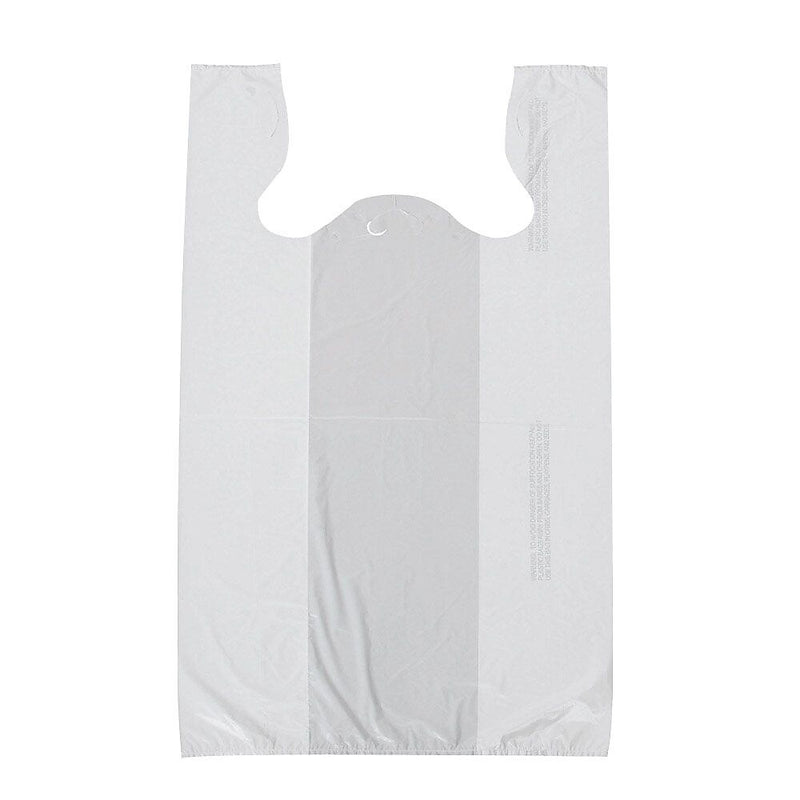 11 1/2" x 08" x 18" White T-Shirt Bags, 1000/Case (1618)