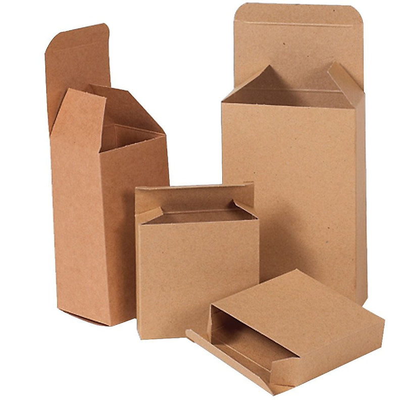4" x 2.5" x 6" Reverse Tuck Folding Cartons, Brown, 250/Box (SB77)