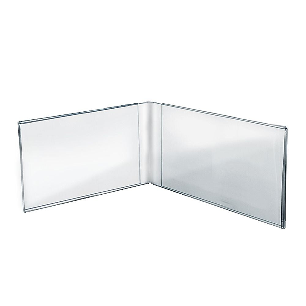 Azar Sign Holder, 8.5" x 5.5", Horizontal, Table Top, Clear, Acrylic, 10/Pack (107704-10PK)