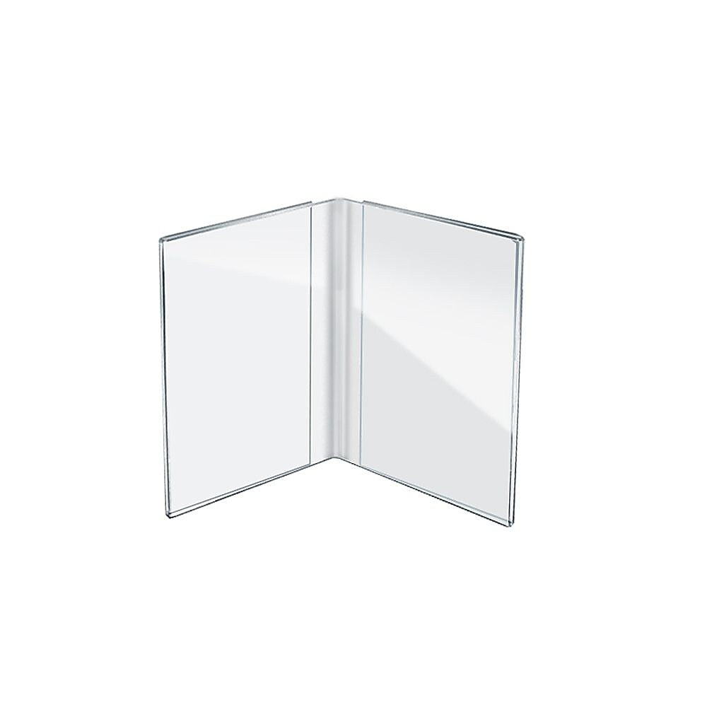 Azar Sign Holder, 10" x 10", Vertical, Table Top, Clear, Acrylic, 10/Pack (107722-10PK)