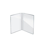 Azar Sign Holder, 10" x 10", Vertical, Table Top, Clear, Acrylic, 10/Pack (107722-10PK)