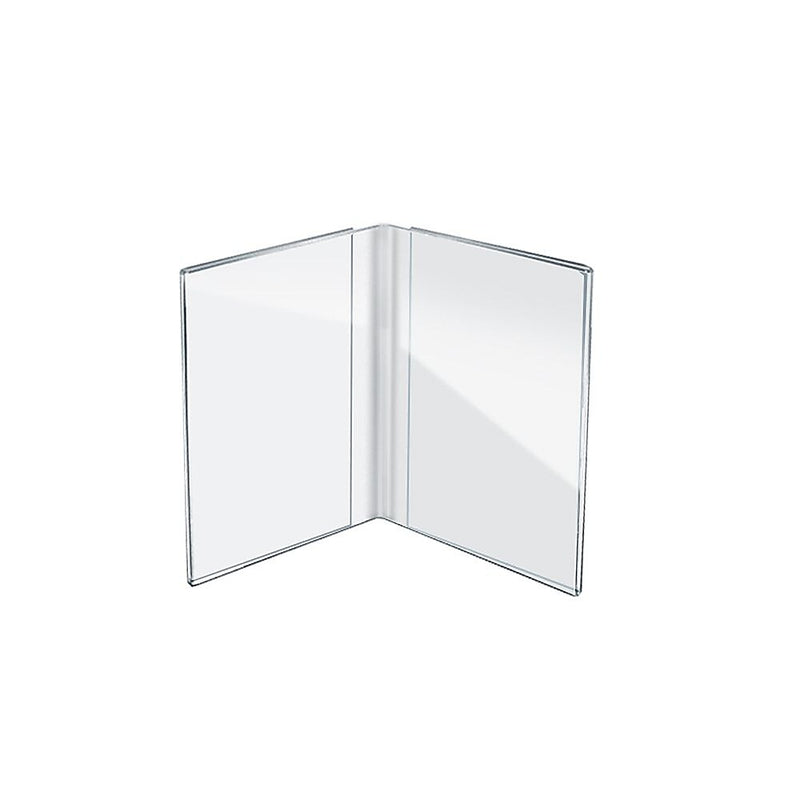 Azar Sign Holder, 10" x 10", Vertical, Table Top, Clear, Acrylic, 10/Pack (107722-10PK)