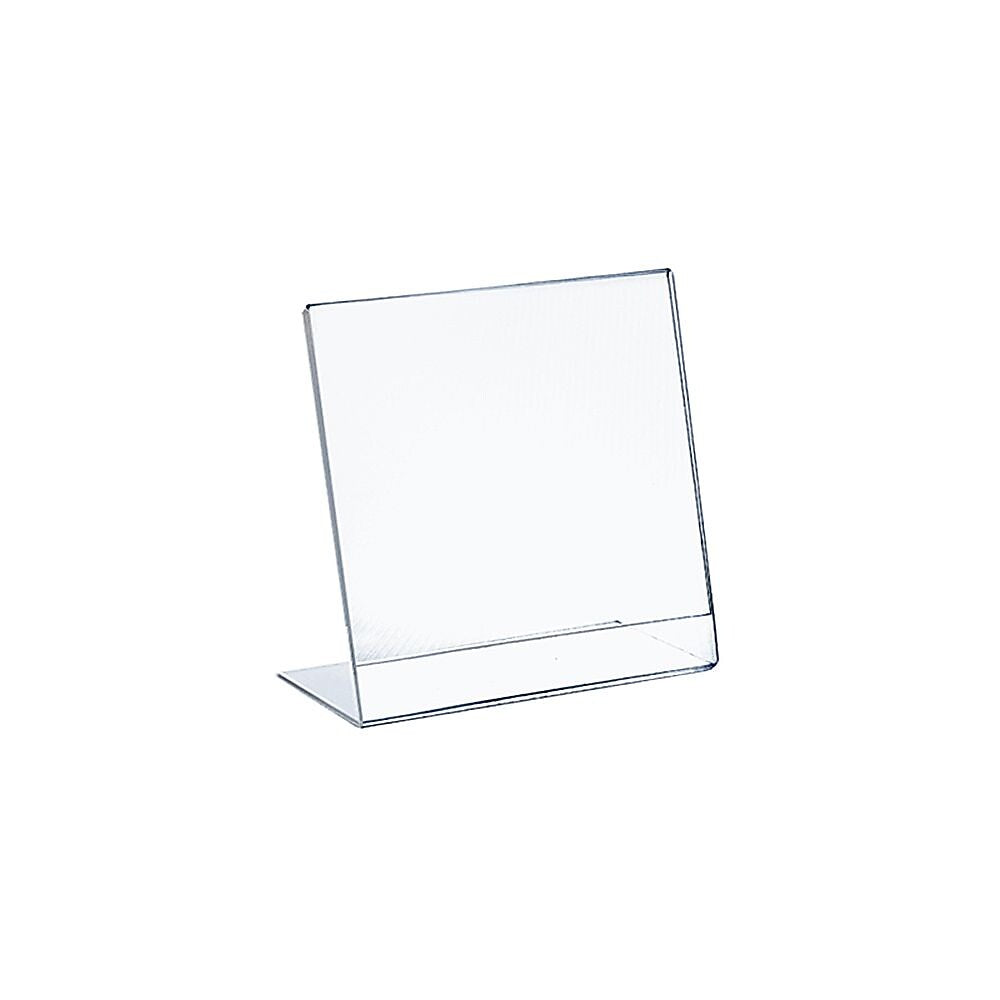 Azar Sign Holder, 8" x 10", Vertical, Table Top, Clear, Plastic, 10/Pack (112718)