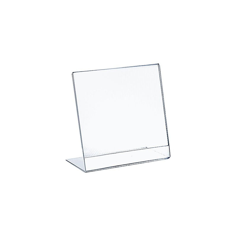 Azar Sign Holder, 8" x 10", Vertical, Table Top, Clear, Plastic, 10/Pack (112718)
