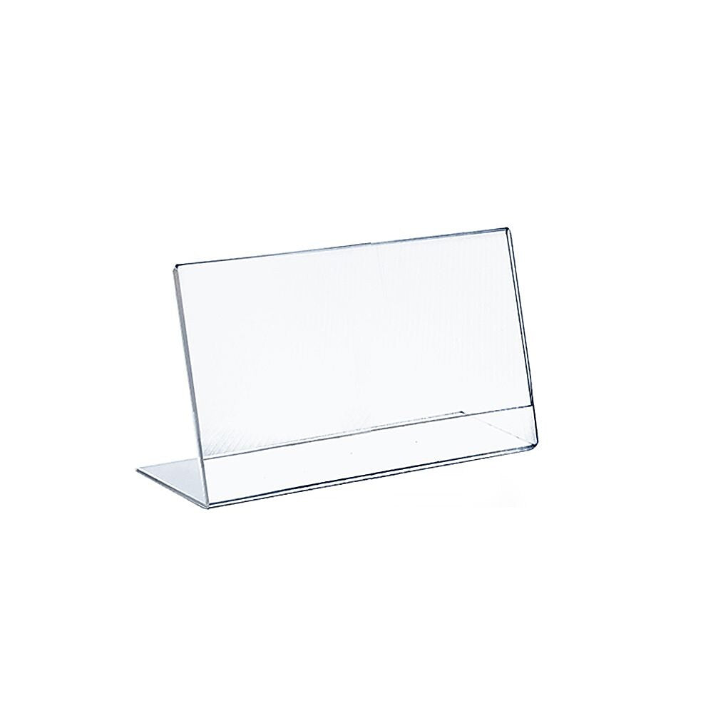 Azar Sign Holder, 10" x 8", Horizontal, Table Top, Clear, Acrylic, 10/Pack (112719)