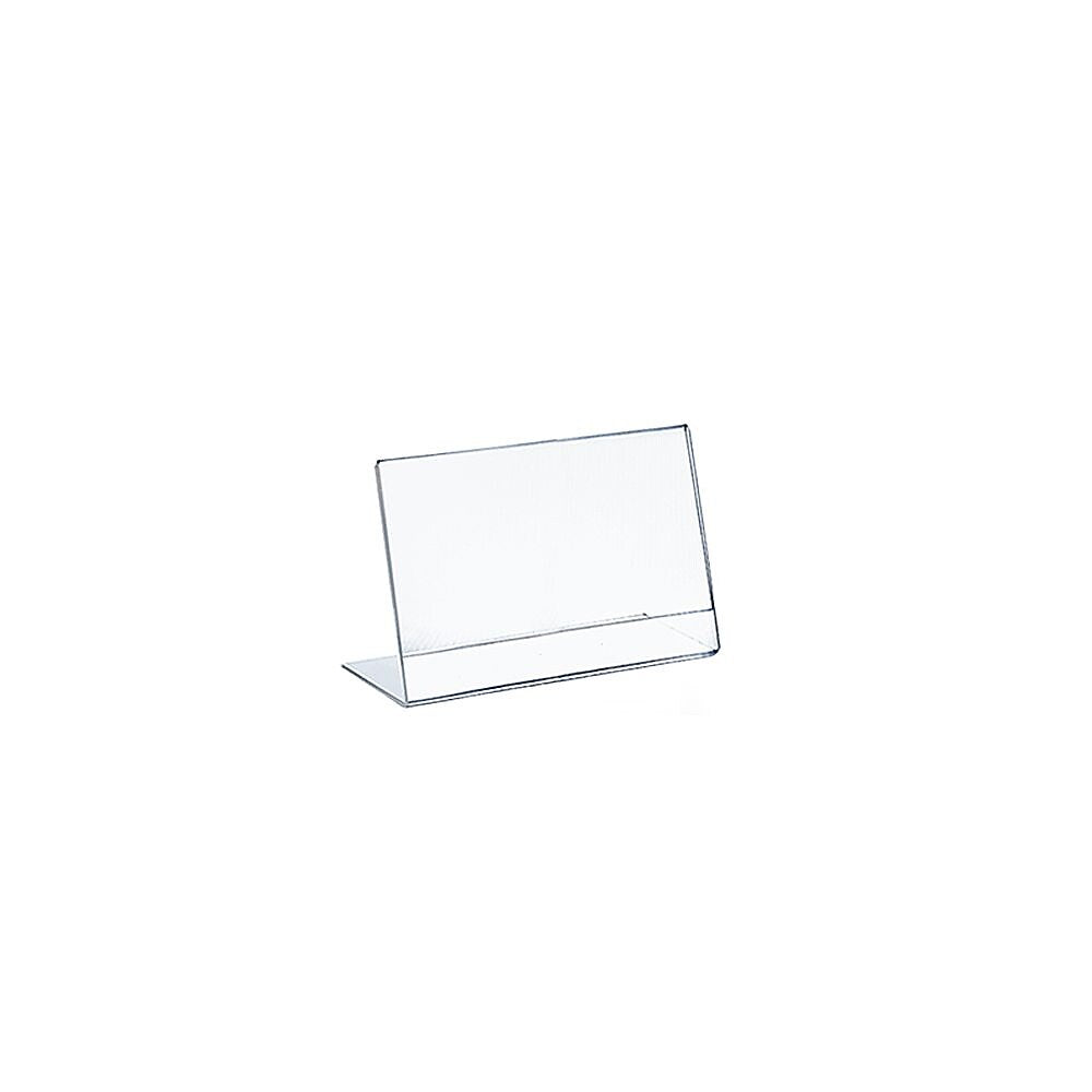 Azar Sign Holder, 6" x 5", Horizontal, Table Top, Clear, Acrylic, 10/Pack (112725)