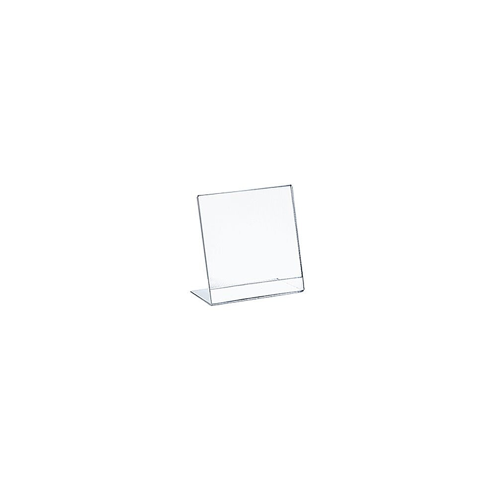 Azar Sign Holder, 4" x 5", Vertical, Table Top, Clear, Plastic, 10/Pack (112729)