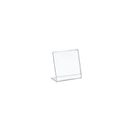 Azar Sign Holder, 4" x 5", Vertical, Table Top, Clear, Plastic, 10/Pack (112729)