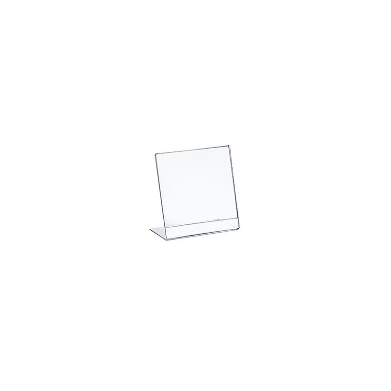 Azar Sign Holder, 4" x 5", Vertical, Table Top, Clear, Plastic, 10/Pack (112729)