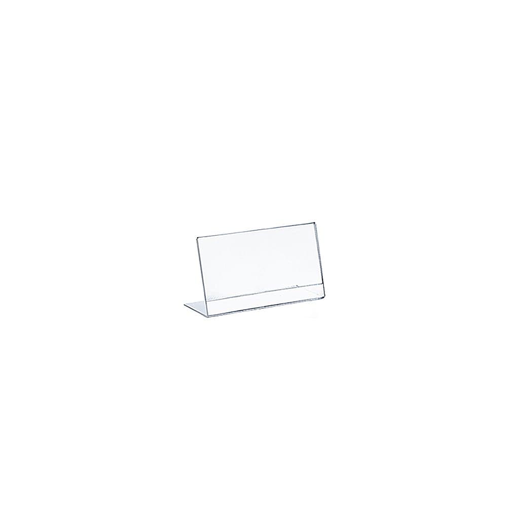 Azar Sign Holder, 5" x 3.5", Horizontal, Table Top, Clear, Plastic, 10/Pack (112732)