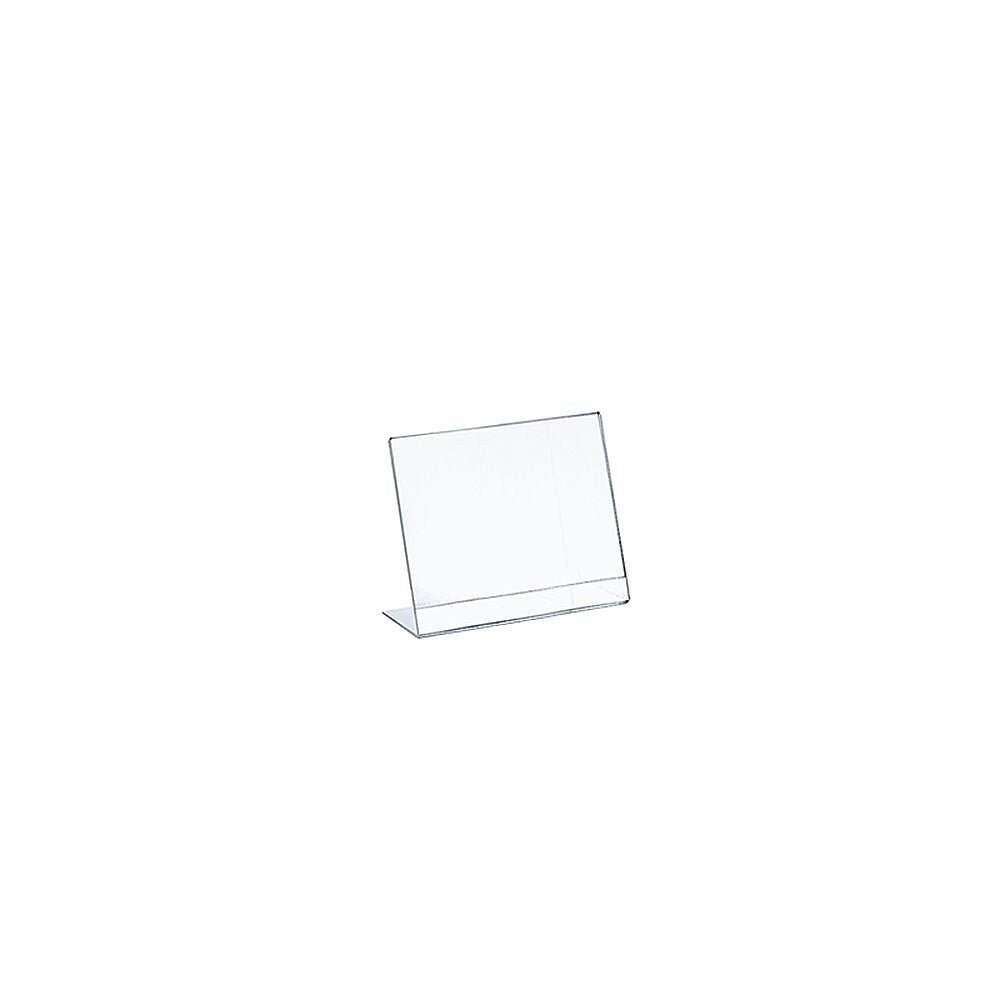 Azar Sign Holder, 4.5" x 4.5", Table Top, Clear, Acrylic, 10/Pack (112733)