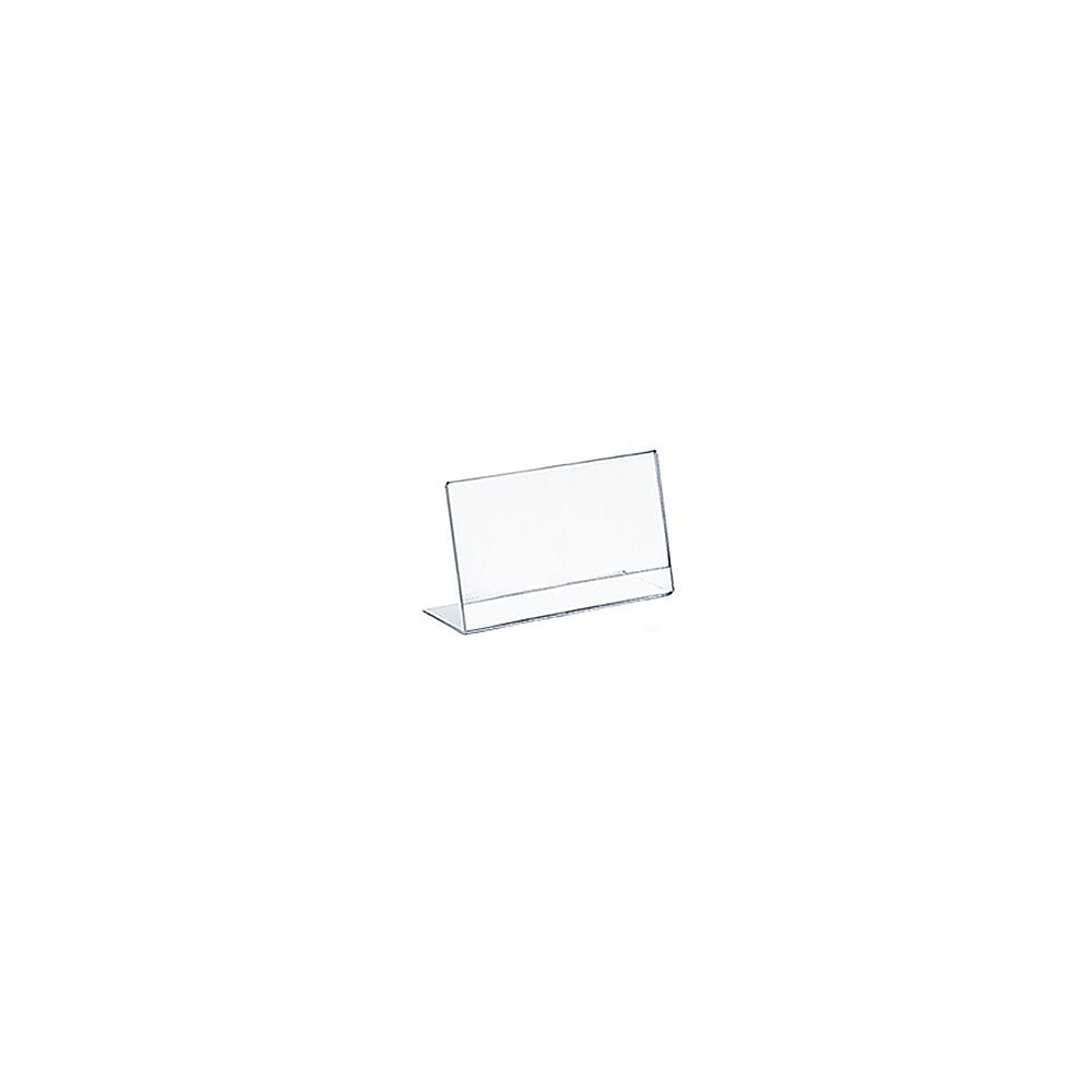 Azar Sign Holder, 4" x 3", Horizontal, Table Top, Clear, Acrylic, 10/Pack (112737)