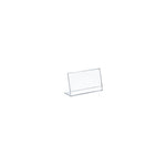 Azar Sign Holder, 4" x 3", Horizontal, Table Top, Clear, Acrylic, 10/Pack (112737)