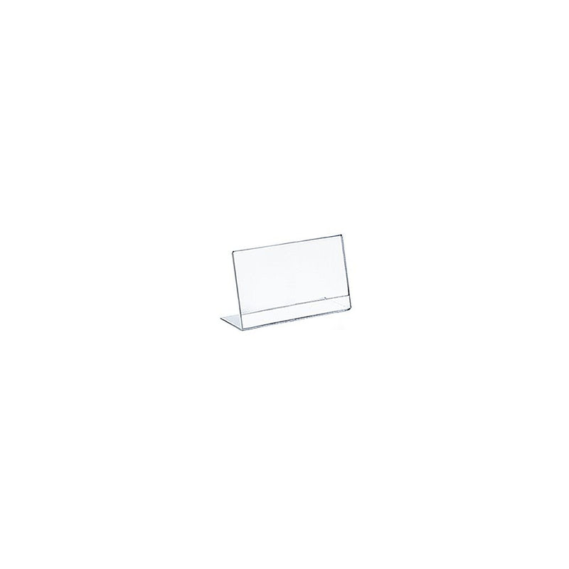 Azar Sign Holder, 4" x 3", Horizontal, Table Top, Clear, Acrylic, 10/Pack (112737)