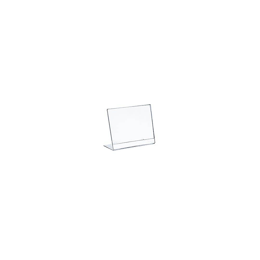 Azar Sign Holder, 3.5" x 3.5", Table Top, Clear, Acrylic, 10/Pack (112738)