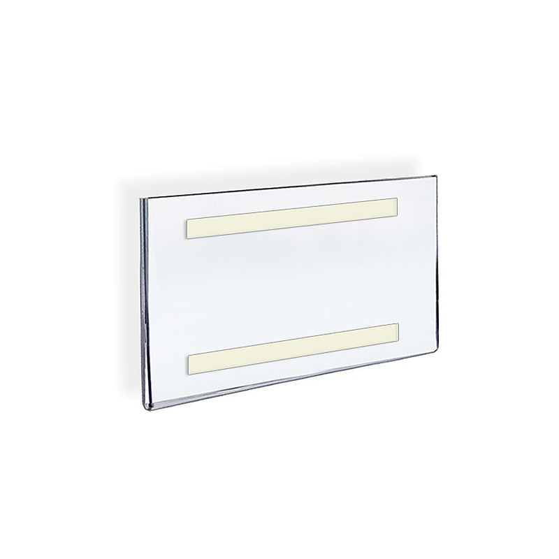 Azar Sign Holder, 8.5" x 5.5", Horizontal, Wall Mounted, Clear, Plastic, 10/Pack (122030)