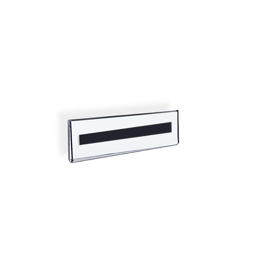 Azar Nameplate Holder, 5.5" x 2.5", Horizontal, Wall Mounted, Clear, Acrylic, 10/Pack (129915)