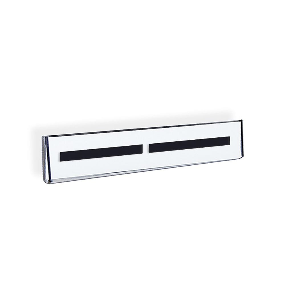 Azar Nameplate Holder, 11" x 2.5", Horizontal, Wall Mounted, Clear, Acrylic, 10/Pack (129920)