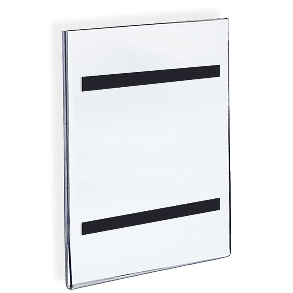 Azar Sign Holder, 11" x 17", Vertical, Wall Mounted, Clear, Acrylic, 10/Pack (129932)
