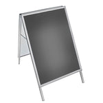 Azar Sign Holder, 40" x 47", Vertical, Freestanding, Gray, Metal (300247)