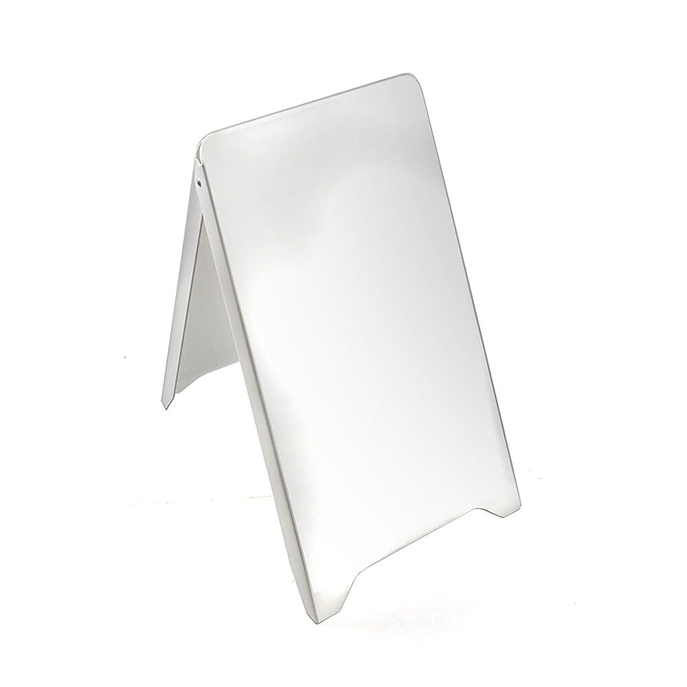 Azar Sign Holder, 19.75" x 32", Vertical, Freestanding, White, Plastic (300250)