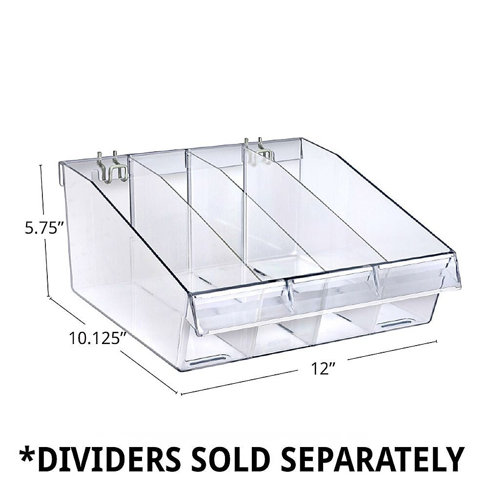 Azar 10.12-inch Deep Clear Divider Bin